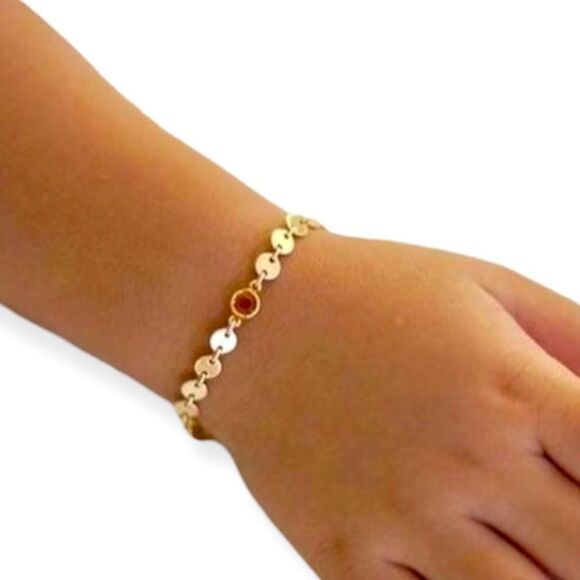 KIDS Gold Birthstone Bracelets - Picture 1 of 3